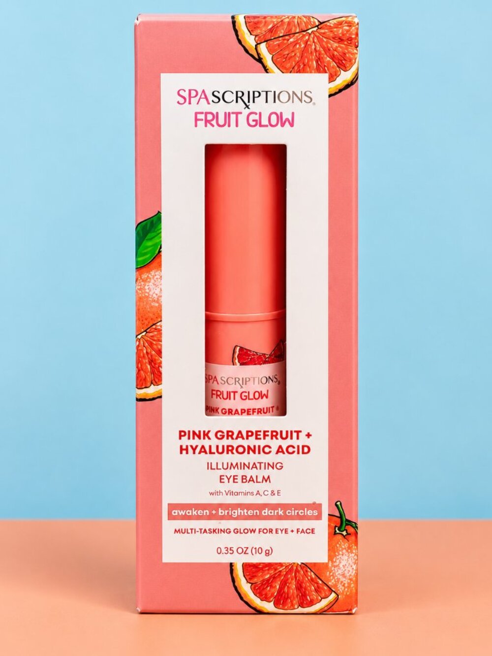 SpaScriptions Fruit Glow Pink Grapefruit Hyaluronic Acid Eye Balm New